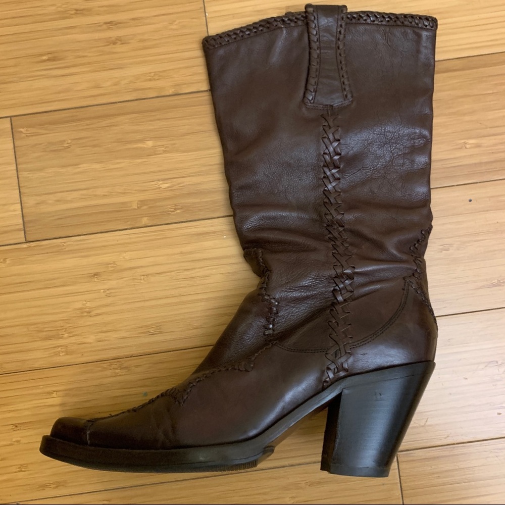 Sartore embroidered brown leather boots - Picture 2 of 8